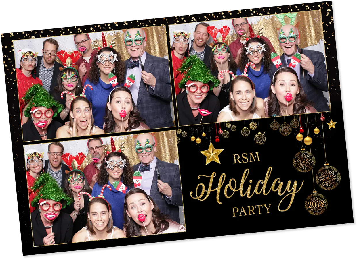 Company Party Photo Booth Rsm Holiday Mod Fox Collage Png Holiday Party Png