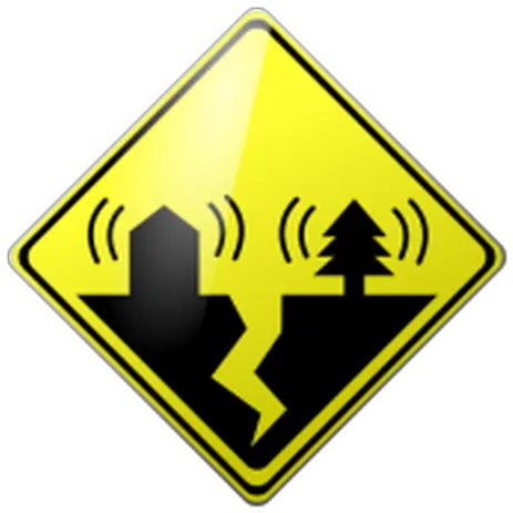 Earthquake Clipart Caution C 1922123 Png Earthquake Warning Sign Png Warning Sign Transparent