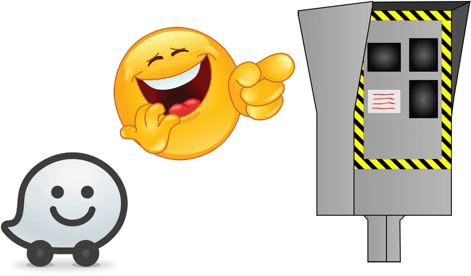 Télécharger Waze Avec Emoticon Laugh Out Loud Png Waze Logo