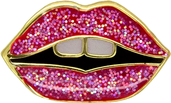 Mini Lips Pin Pink Glitter Fashion Accessory Png Pink Glitter Png