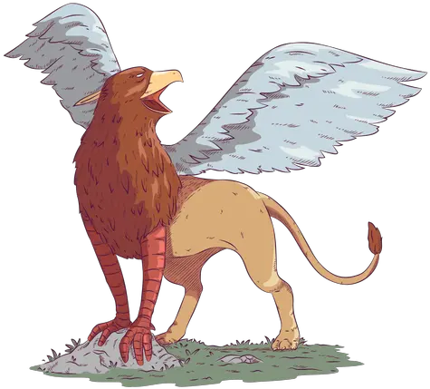 Griffin Gryphon Colored Coloured Gryphon Illustration Png Griffin Png