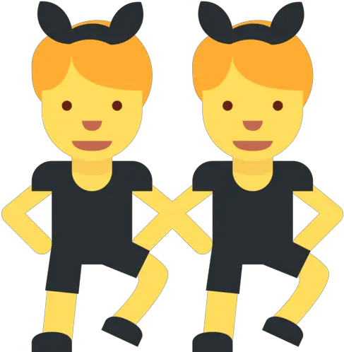 U200d Men With Bunny Ears Emoji Emoji One Men With Bunny Ears Png Bunny Ears Png