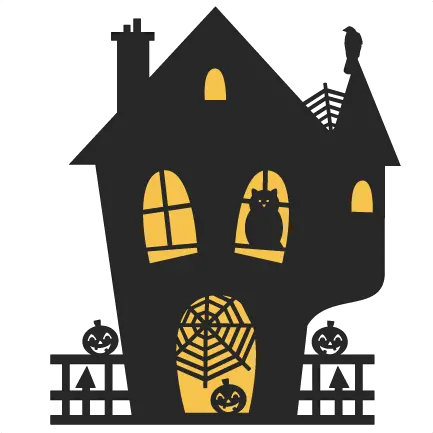 Nice Haunted House Silhouette Clip Art Cute Haunted House Clipart Png Haunted House Png