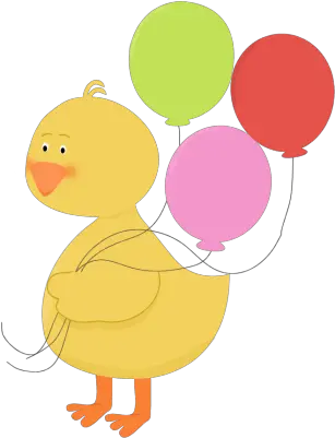 Download Hd Duck With Balloons Animal Holding Balloon Duck With Balloons Clipart Png Balloons Clipart Transparent