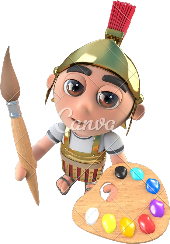 Funny Cartoon Gladiator Transparent Png