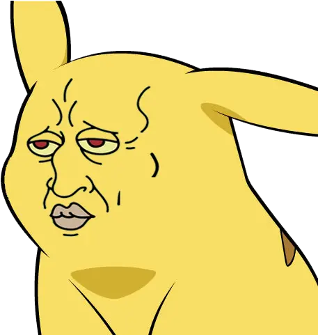 Give Pikachu A Face Pikachu You Dont Say Png Squidward Nose Png