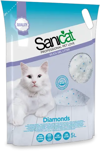 Sanicat Diamonds Silica Litter 38ltr Sanicat Silica Gel Litter Png Litter Png