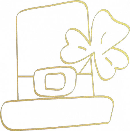 St Patricku0027s Day Gold Doodle 12 Graphic By Elif Ahin Dot Png Leprechaun Hat Transparent