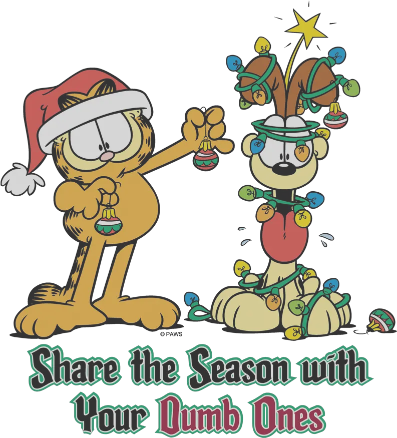 Download Hd Garfield Share The Season Juniors T Shirt Funny Christmas Tree Quotes Png Garfield Png