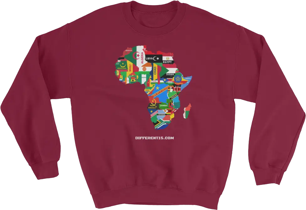 Africa Map Flags Maroon We Can Do It Red Shirt Png Africa Map Png