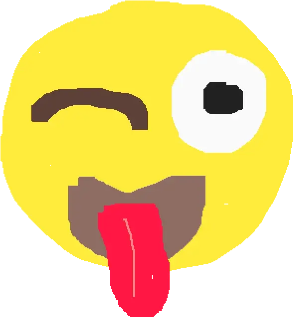 Pixilart Winking While Sticking Your Tongue Out Emoji By Cartoon Png Tongue Out Emoji Png