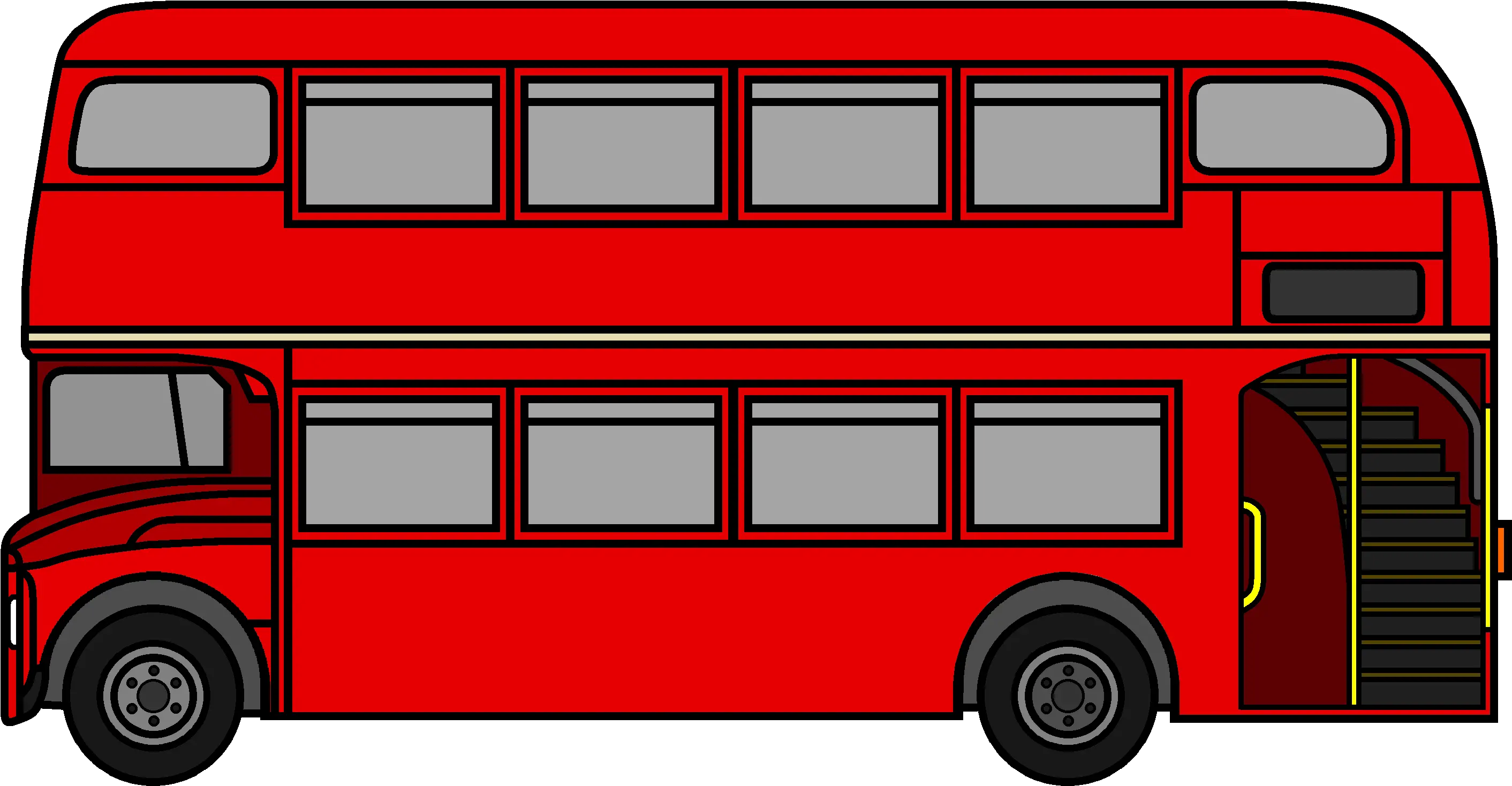 London Bus Clipart Png Cartoon Double Decker Bus Bus Transparent