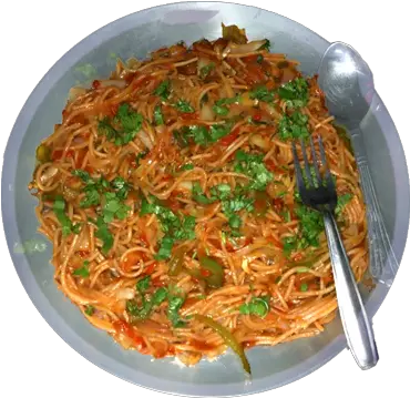 Maggy Plate Png Heartpngcom Fried Noodles Food Plate Png