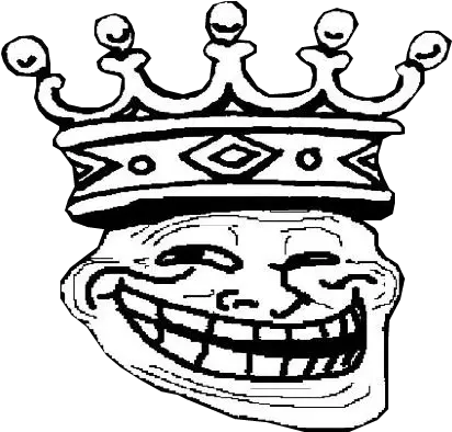 Trollface King Transparent Troll Face With Crown Png Troll Transparent