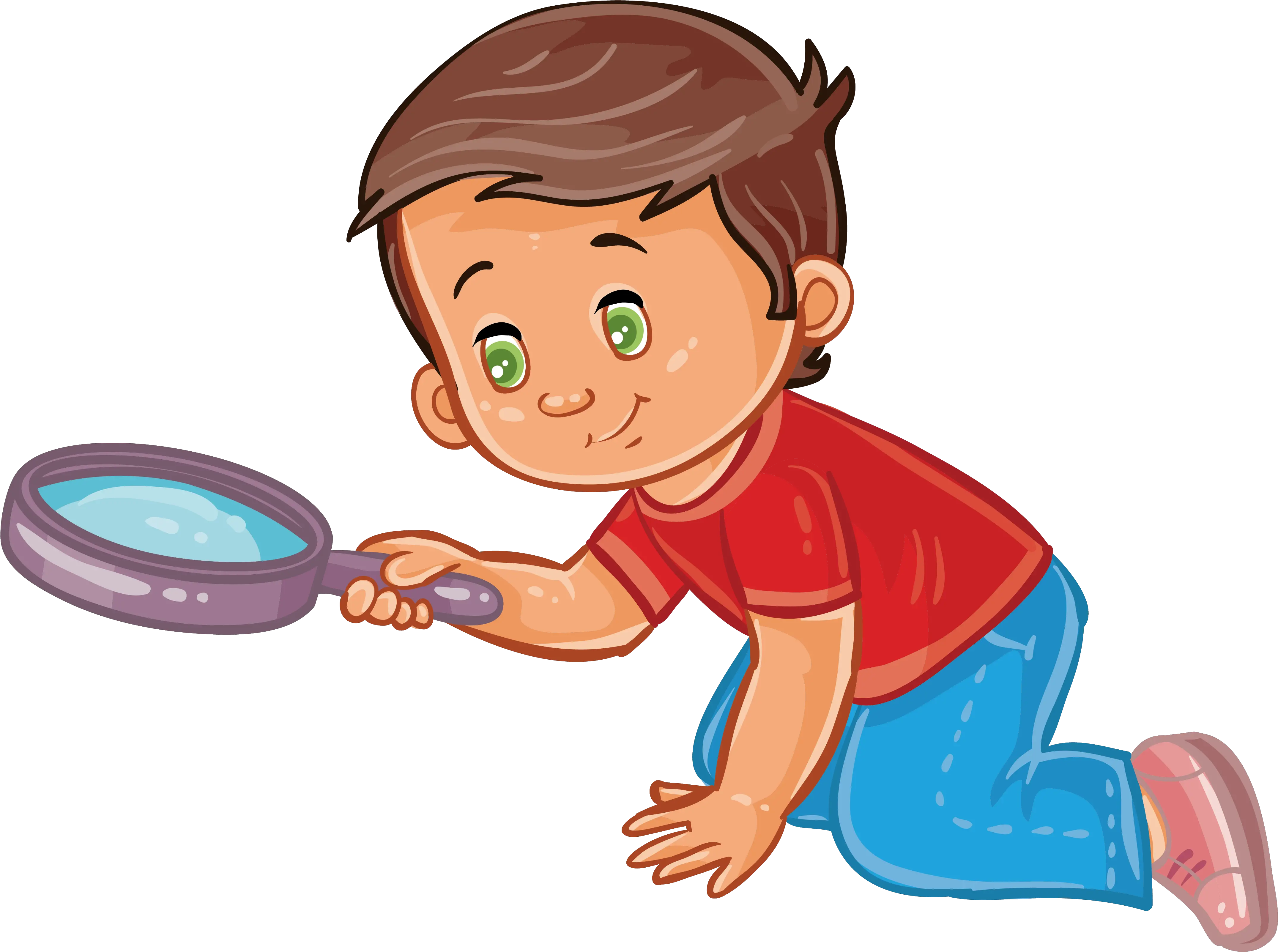 Transparent Background Child With Magnifying Glass Clipart Kid With Magnifying Glass Clipart Png Child Transparent Background