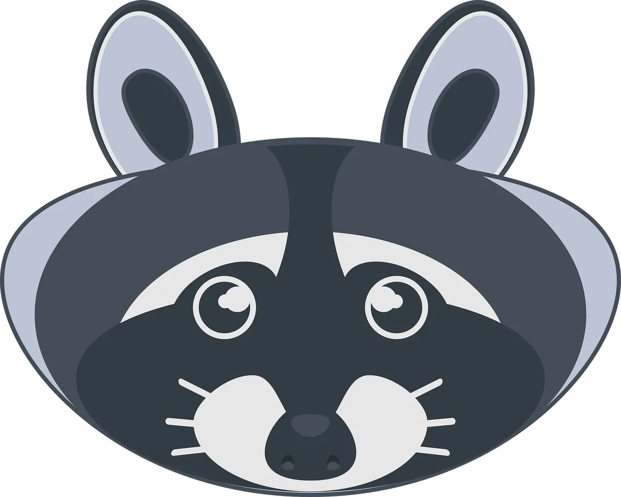 Raccoon Gray Blue Free Vector Graphic On Pixabay Cartoon Png Raccoon Transparent Background