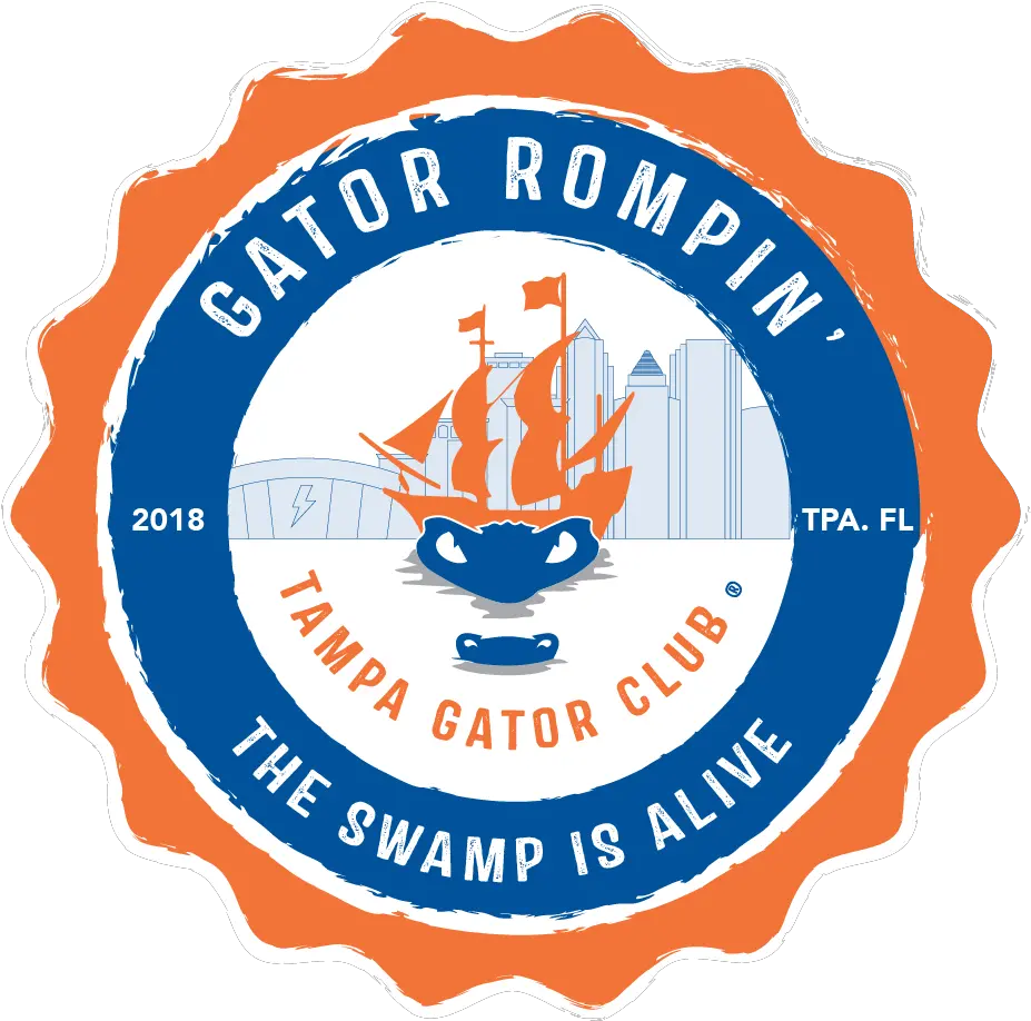 Gator Rompinu0027 2018 U2014 Tampa Club University Of Florida Alumni Association Png Gator Logo Png