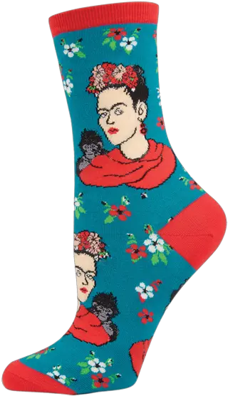 Frida Kahlo Portrait Socks For Teen Png Frida Kahlo Icon