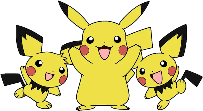 Pokemon Clip Art 2 Cartoon Pichu And Pikachu Coloring Pages Png Jigglypuff Png