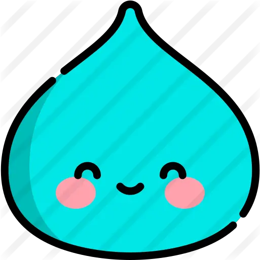 Raindrop Gota De Água Kawaii Png Raindrop Png