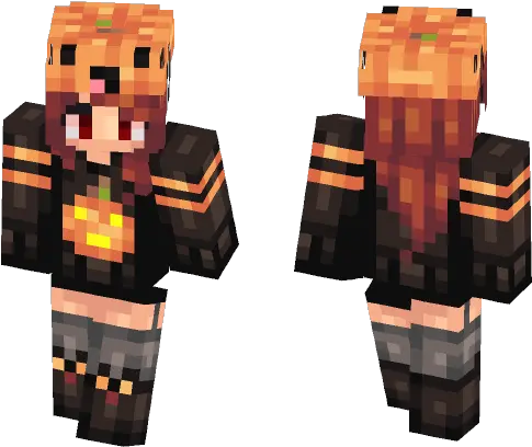 Download Cute Pumpkin Girl Lostgirldream Minecraft Skin Mikasa Minecraft Skin Png Cute Pumpkin Png