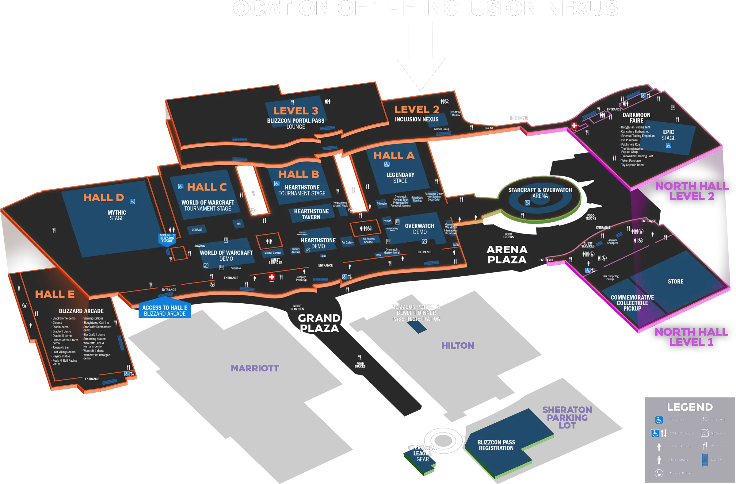 Blizzcon Inclusion Nexus Live Panels Schedule General Blizzcon Map 2019 Png Blizzard Png