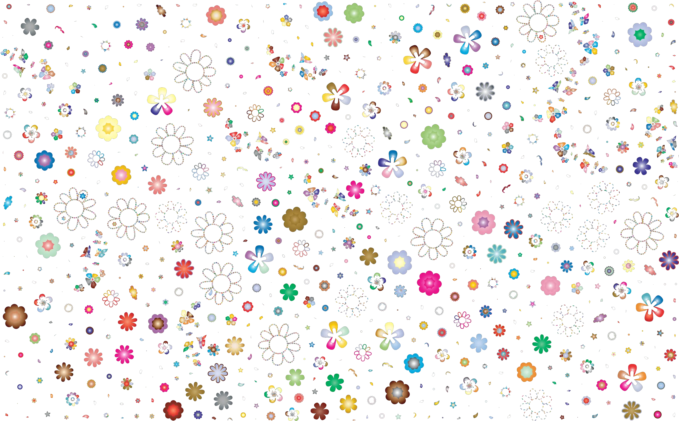 Download Prismatic Floral Background No Black Png Library Flower Pattern Icon Png Confetti Background Transparent