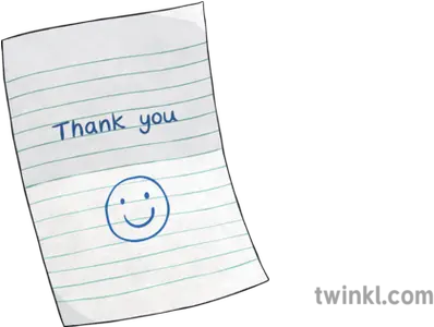Thank You Note Illustration Twinkl Dot Png Note Png