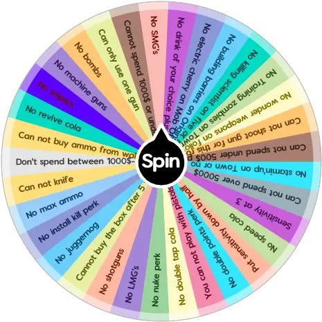 Cod Zombies Challenges Spin The Wheel App Animal Spin The Wheel Png Cod Zombies Png