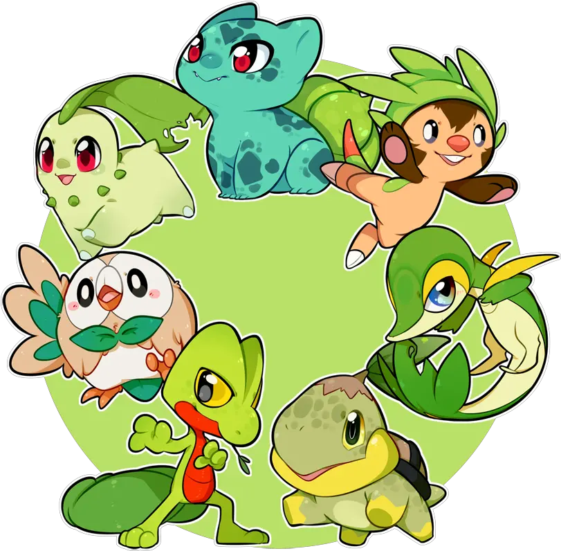 Pokemon Charmander Bulbasaur Squirtle Piplup Chimchar All Grass Starter Pokemon Png Bulbasaur Png