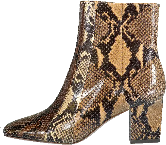 Felix Snake Print Bootie In Brown Veronica Beard Boots Round Toe Png Boot Print Png