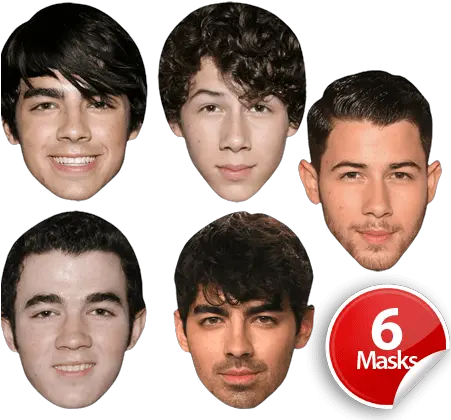 Jonas Brothers Mask Pack Celebrity Cutouts Jonas Brothers Face Cutouts Png Jonas Brothers Logo