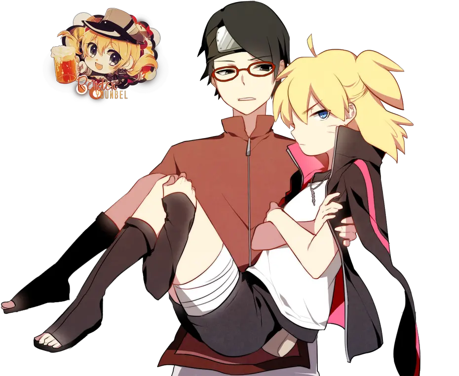 Sarada And Boruto Gender Uzumaki Naruko Boruto Versi Cewek Png Boruto Png