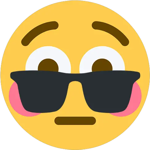 Flushed Emoji With Sunglasses Png Transparent