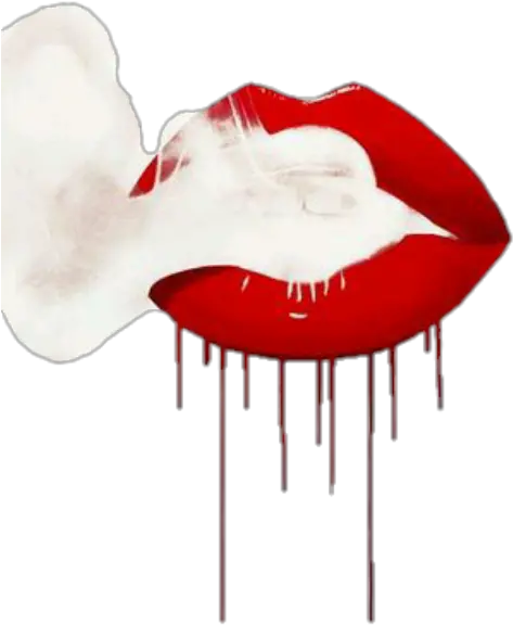 Lips Red Lipstick Smoke Smoking Mouth Cigarette Lips With Smoke Coming Out Png Red Smoke Png