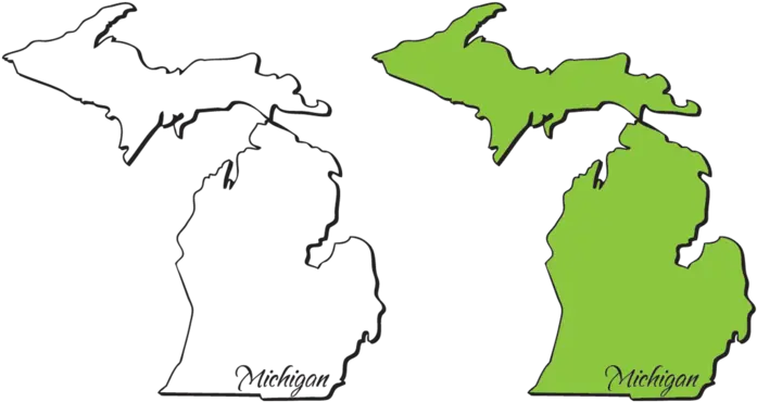 Michigan Mitten State Outlines Vectors State Of Michigan Clipart Png Michigan Outline Png