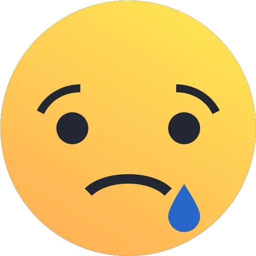 Emoji Emoticon Reaction Sad Tear Icon Sad React Facebook Png Tear Emoji Png