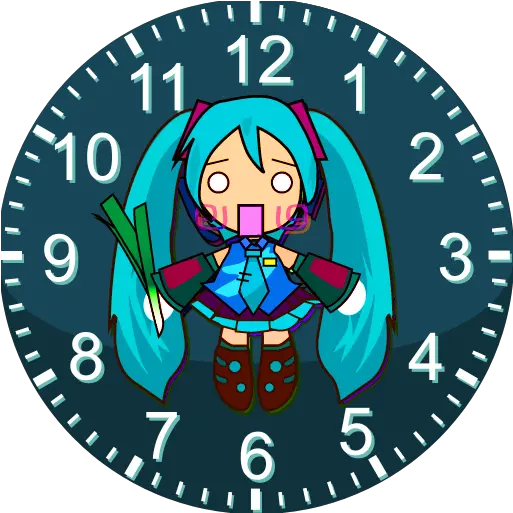 Download Hatsune Miku Watch Face Free For Android Hatsune Download Miku Clock Widget Apk Png Miku Icon