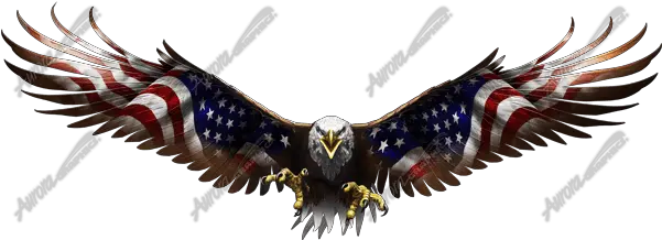 American Eagle Flight Wide American Png American Flag Eagle Png