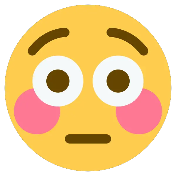 Flushed Face Emoji For Facebook Email Twitter Flushed Emoji Png Omg Emoji Png