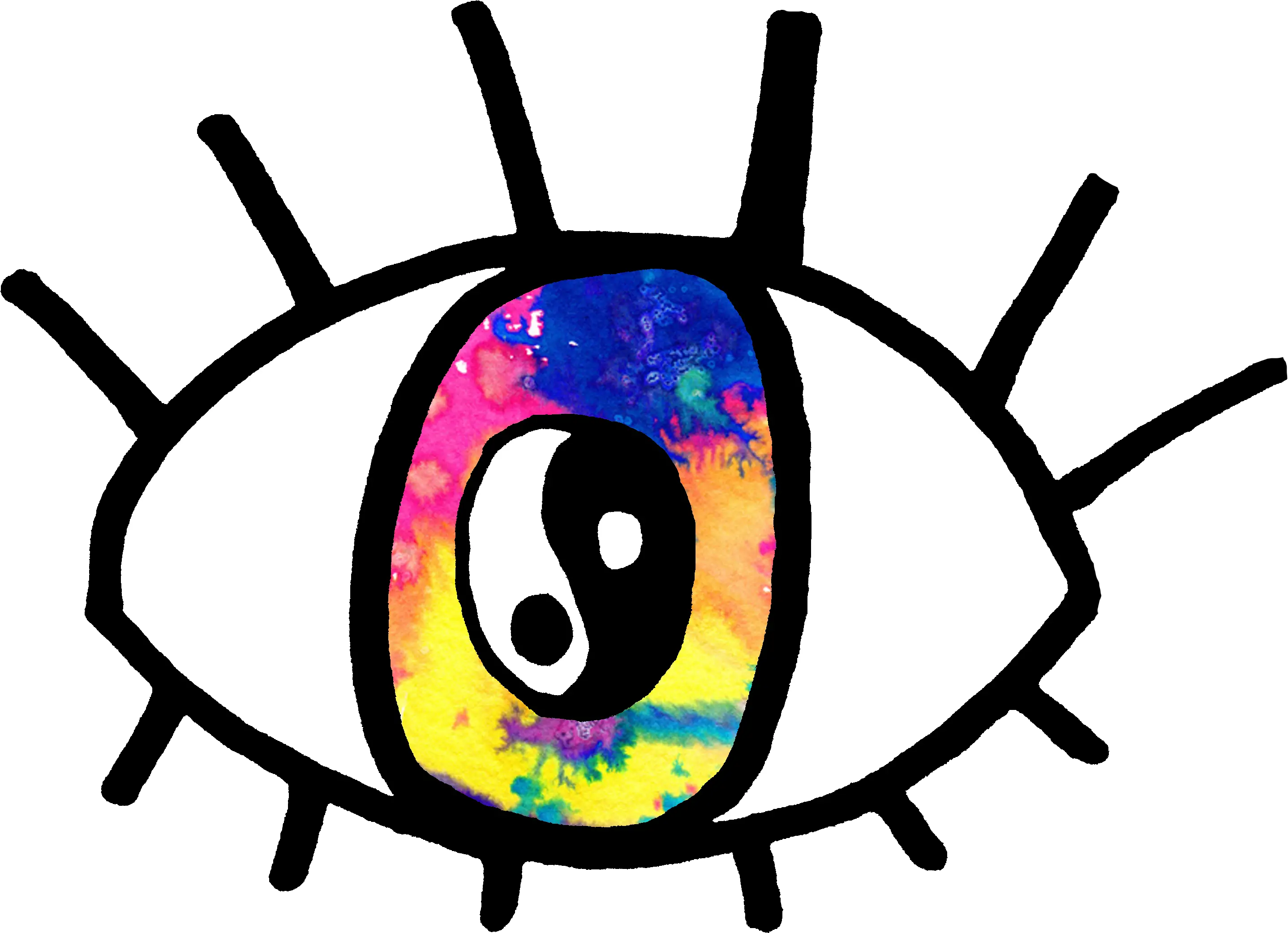 Colorful Yin Yang Eye Trippy Eyeball Png Clipart Full Trippy Eye Png Yin Yang Png