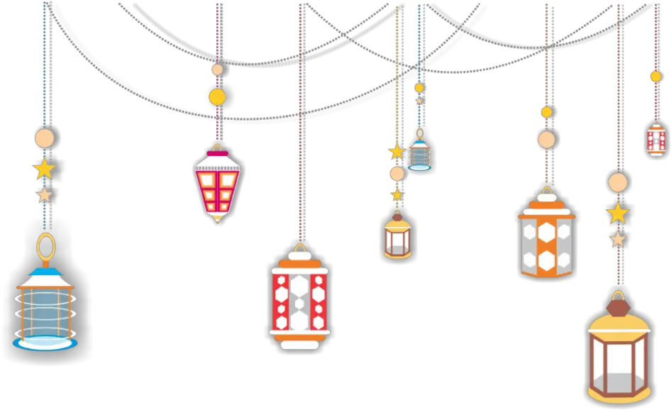 Vector Eid Mubarak Light Png Lantern Png