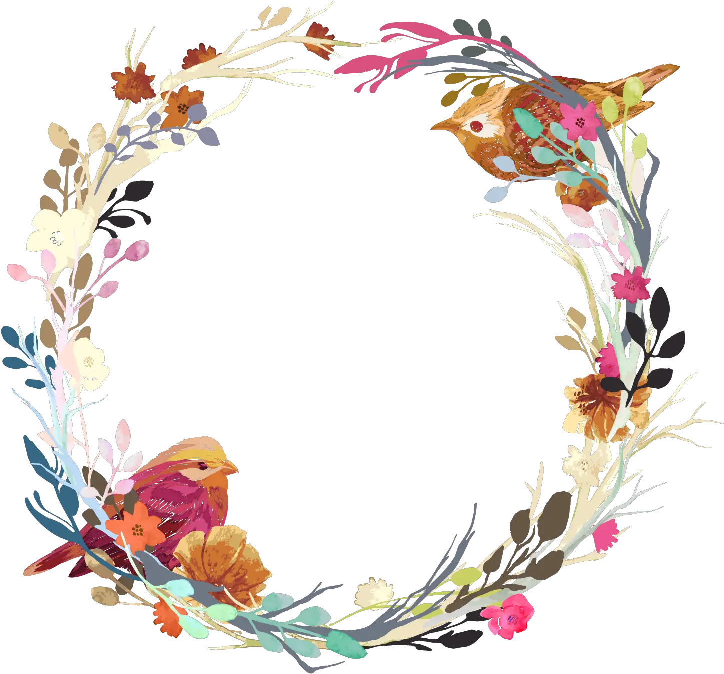 Jpg Black And White Stock Vector Peach Wreath Floral Floral Wreath Vector Png Peach Transparent Background