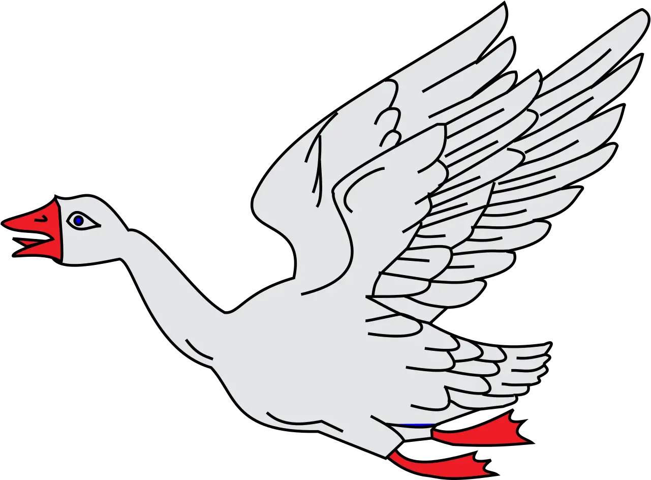 Fileflying Goosesvg Wikimedia Commons Goose In Flight Cartoon Png Goose Png