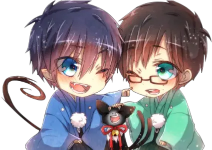 Real Father Of Rin And Yukio Okumura Rin X Yukio Chibi Png Rin Okumura Png