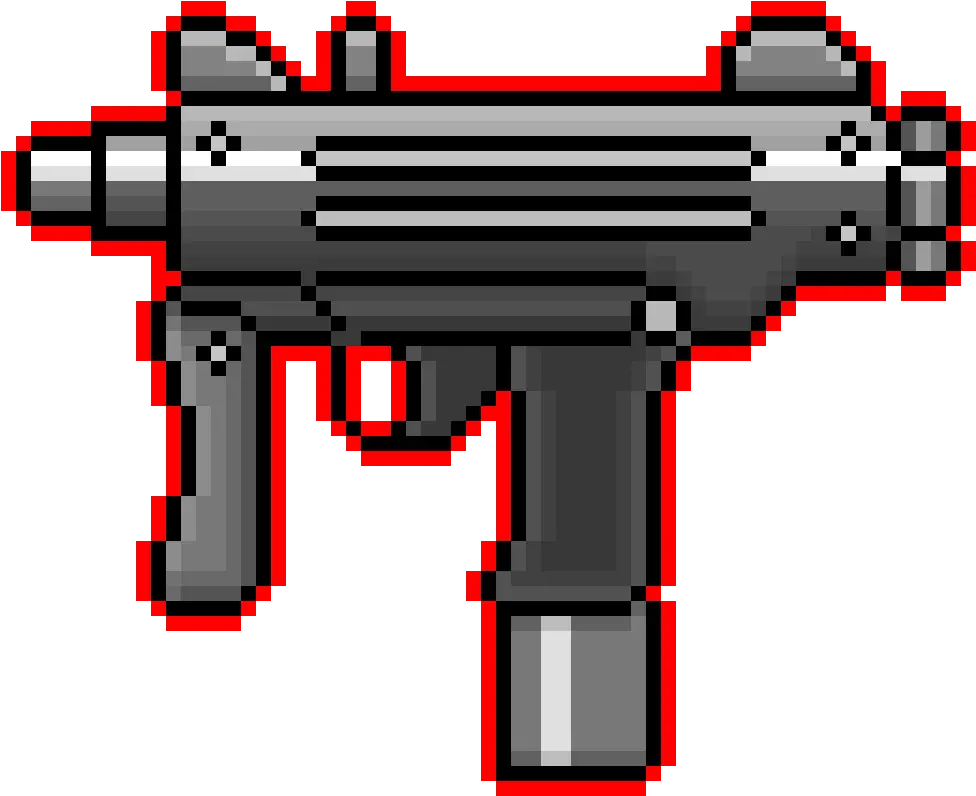 Basic Uzi Colored 2 Uzi Pixel Art Png Uzi Png