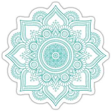 Mandalau0027 Sticker By Samado Mandala Drawing Png Transparent Background