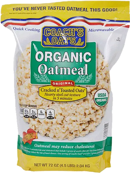 Coachu0027s Oats Organic Oatmeal 45 Lb Oat Png Oatmeal Png