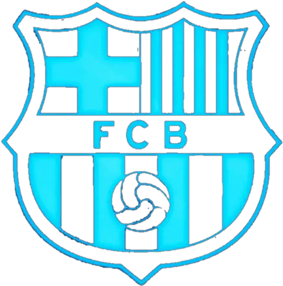 Download Hd Blue Fcb Logo 2 By Samantha Fc Barcelona Logo White Png Fcb Logo