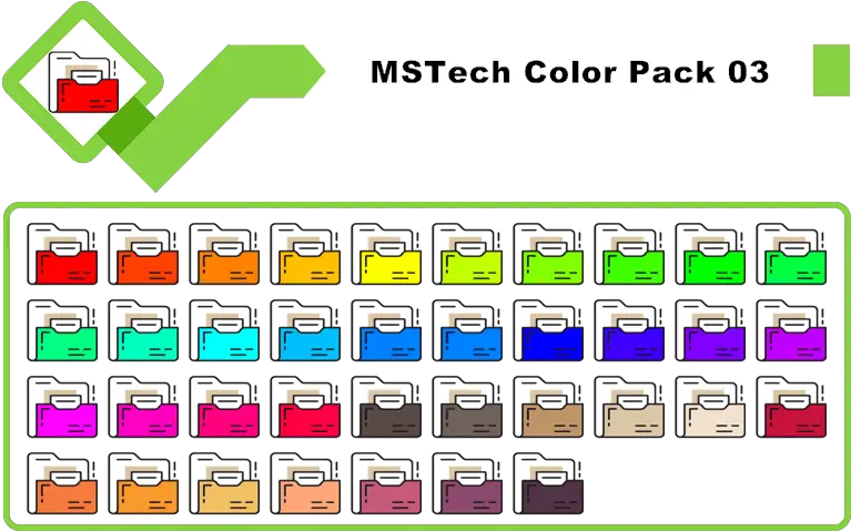 Mstech Color Pack 03 Vertical Png Tech Icon Pack